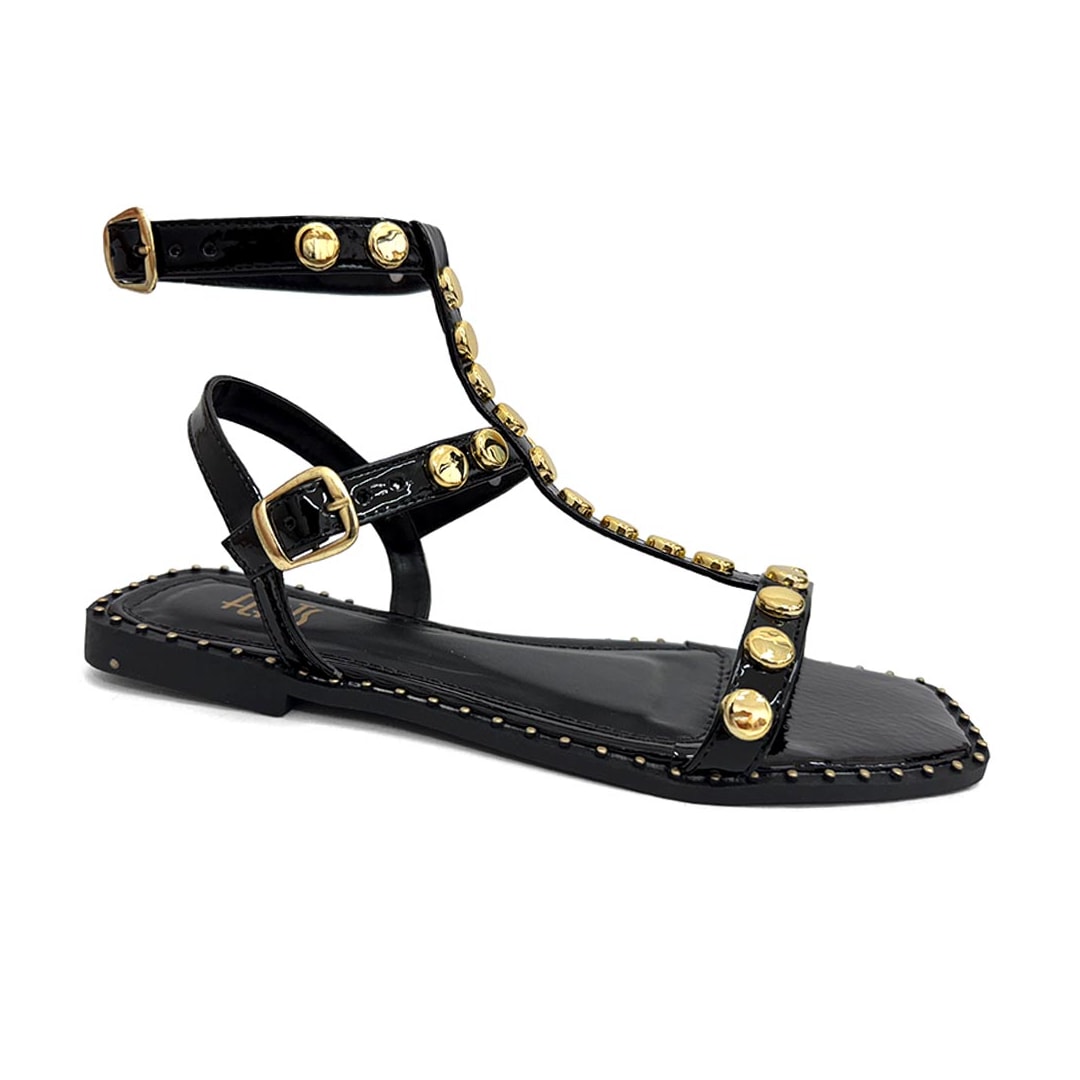 Sandália Flats Rasteira 3/521 Preto Sandália Flats Rasteira 3/521 Preto