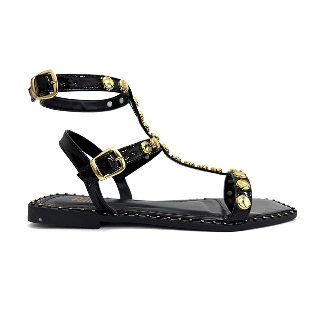 Sandália Flats Rasteira 3/521 Preto Sandália Flats Rasteira 3/521 Preto