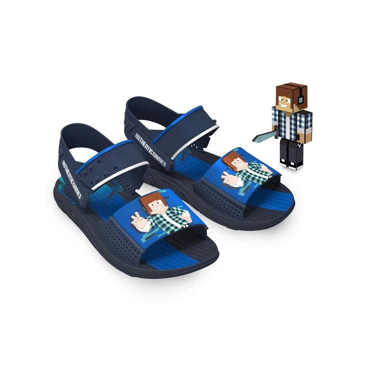 Sandália Grendene Authentic Games Play Acti Menino 22627 Azul/Azul Sandália Grendene Authentic Games Play Acti Menino 22627 Azul/Azul