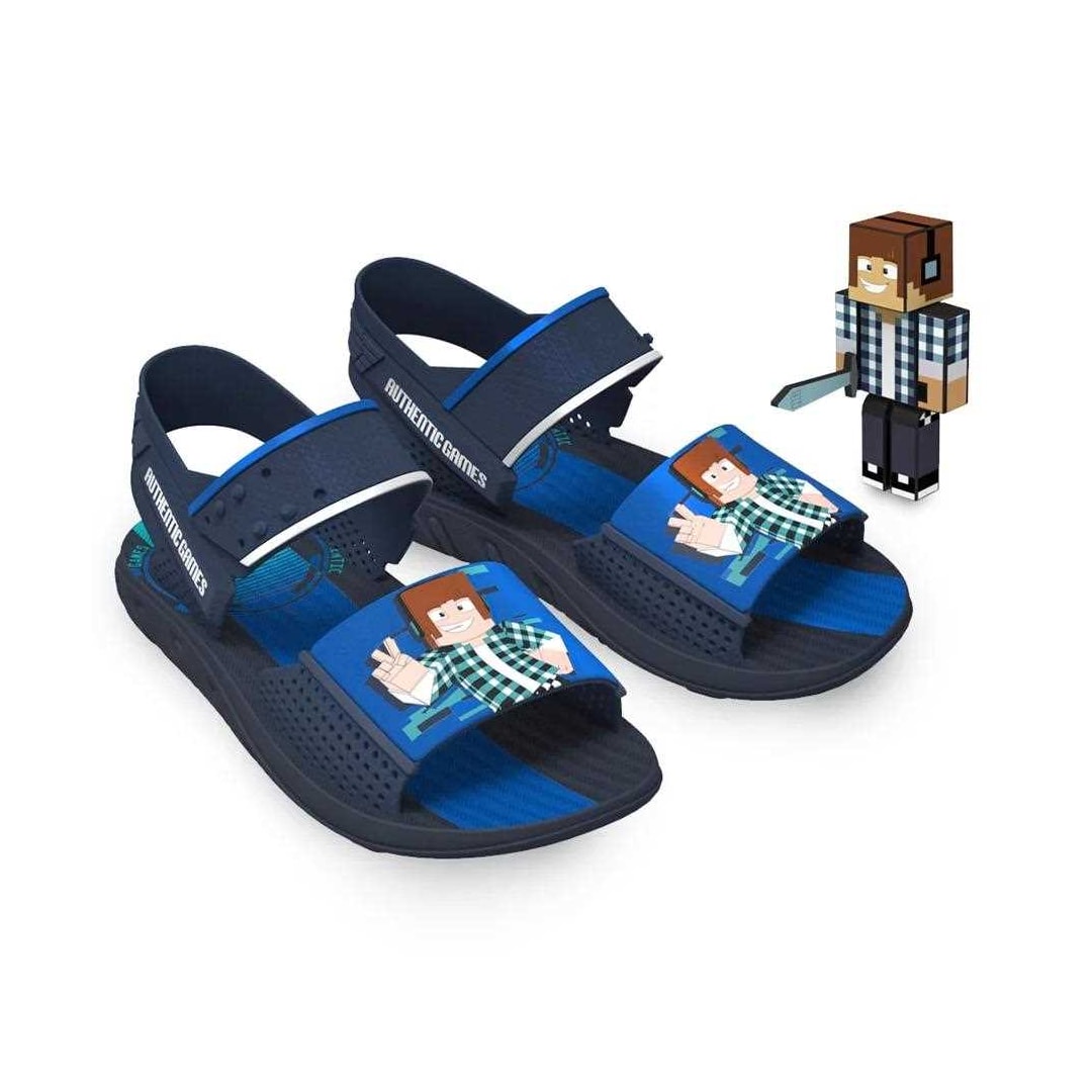 Sandália Grendene Authentic Games Play Acti Menino 22627 Azul/Azul