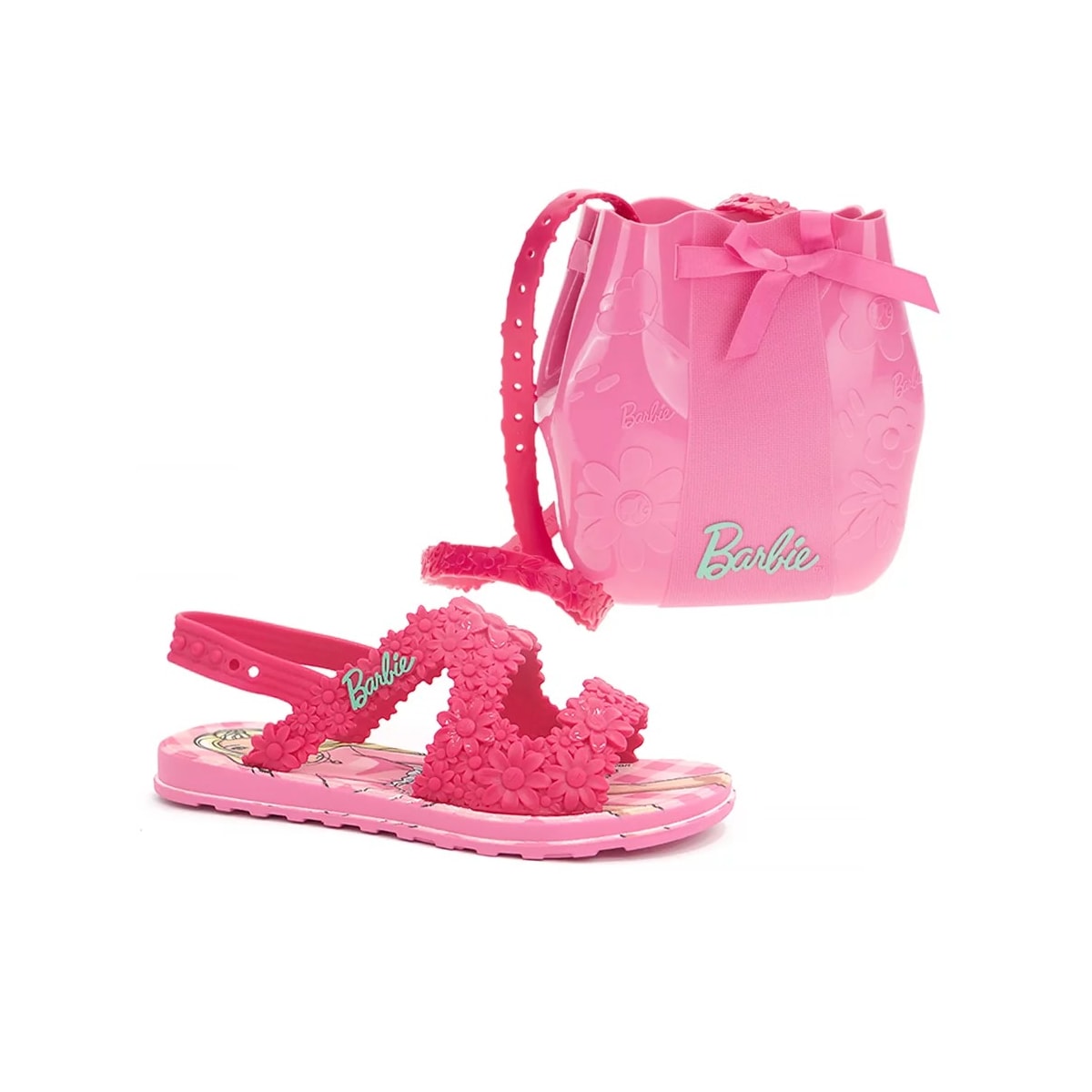 Sandália Grendene Barbie Flowers Bag 22749 Rosa/Rosa Sandália Grendene Barbie Flowers Bag 22749 Rosa/Rosa
