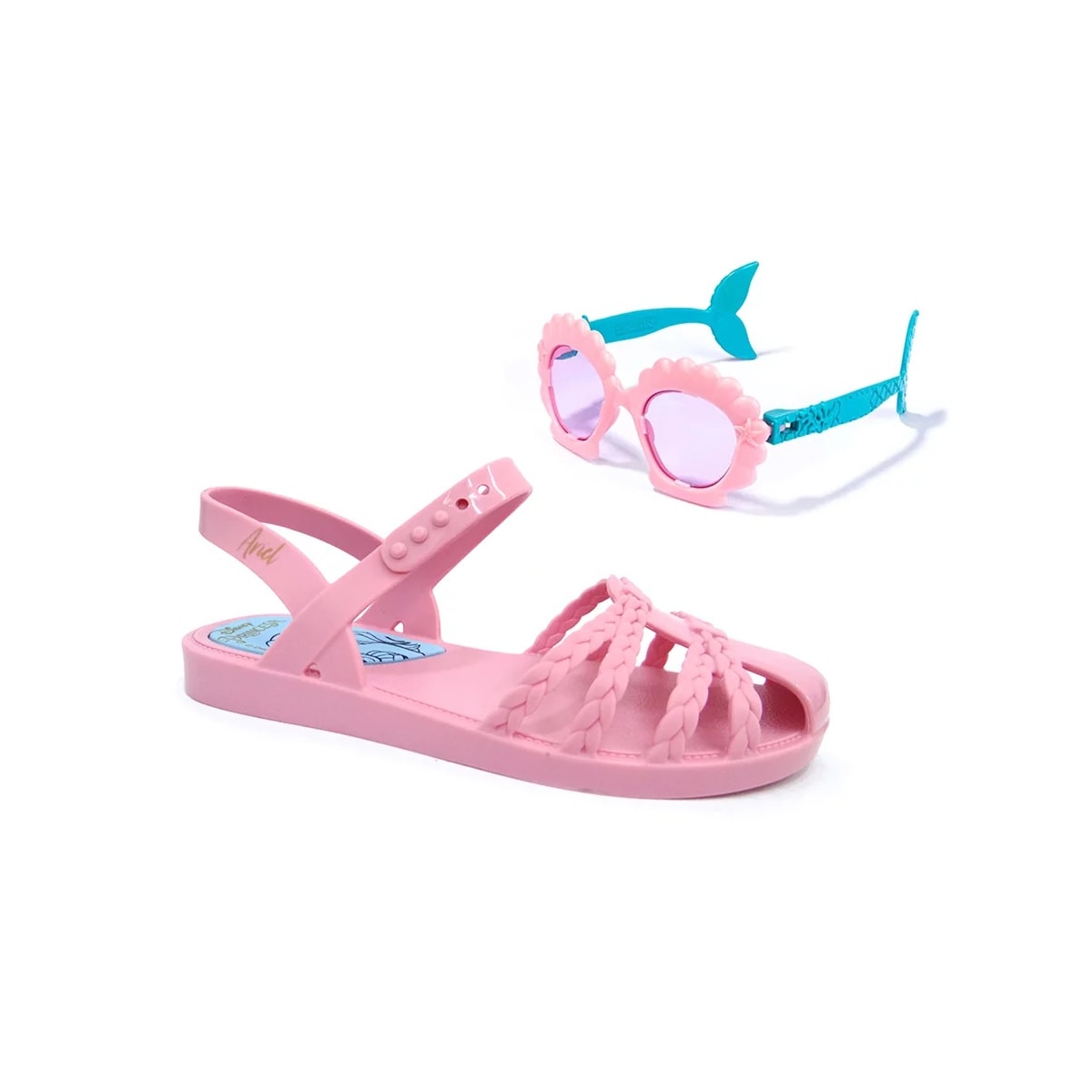 Sandália Grendene Disney Princesas Fun Menina 22486 Rosa/Rosa/Azul Sandália Grendene Disney Princesas Fun Menina 22486 Rosa/Rosa/Azul