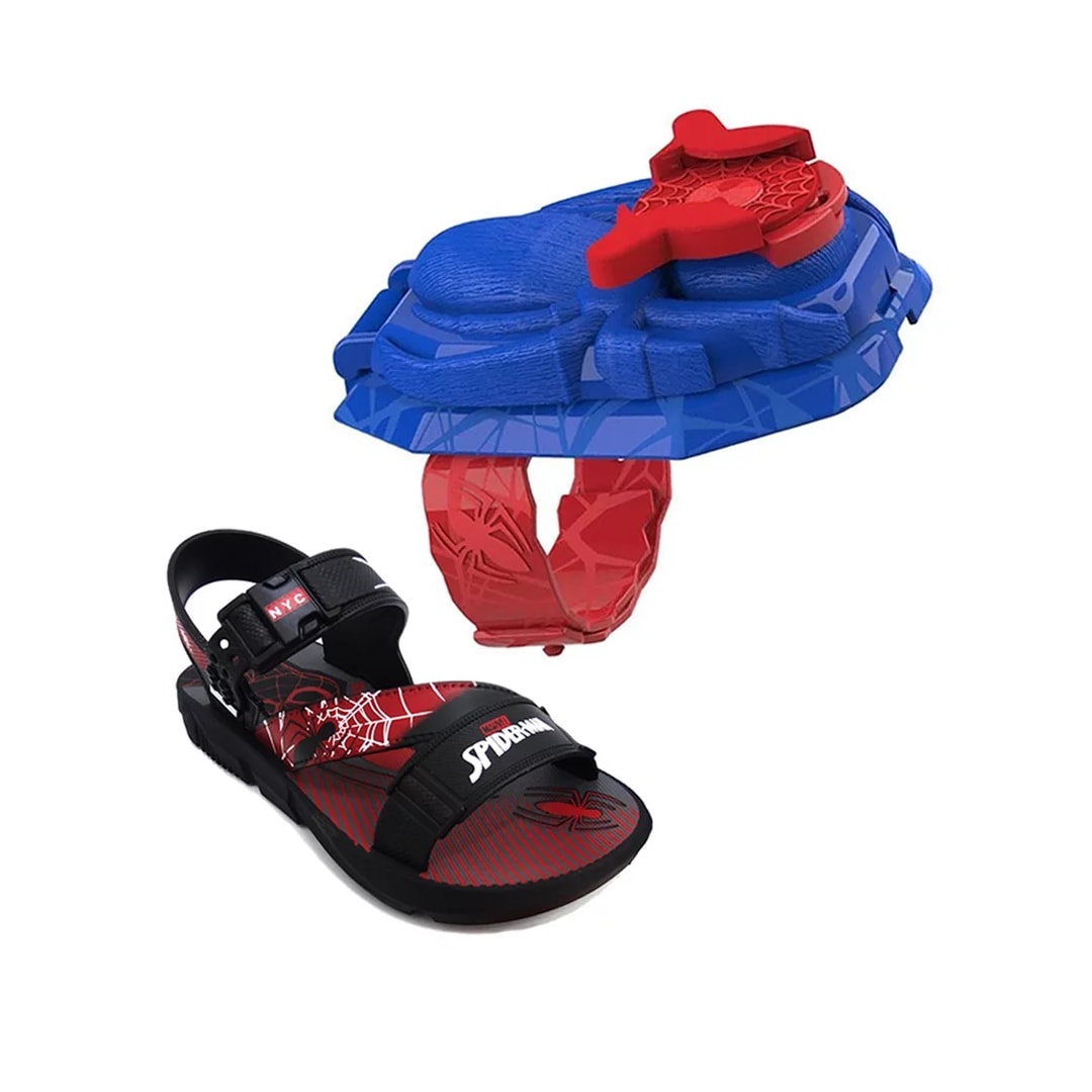 Sandália Grendene Infantil Homem Aranha Lançador 22765 Preto/Vermelho Sandália Grendene Infantil Homem Aranha Lançador 22765 Preto/Vermelho