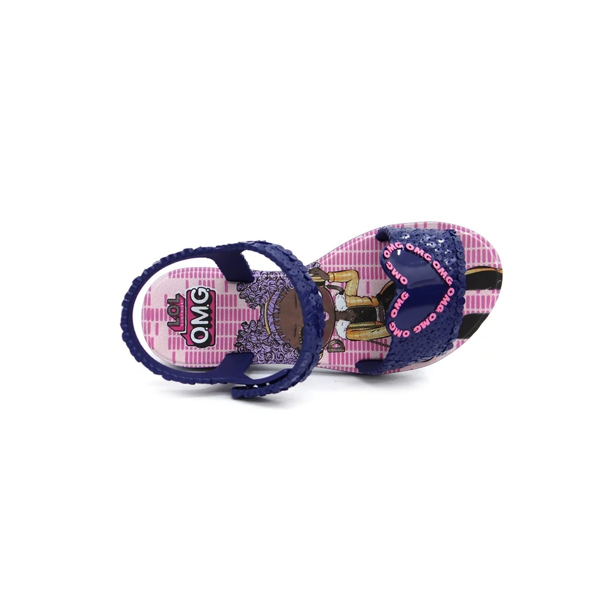 Sandália Grendene Kids Menina 22495 Azul/Azul/Rosa