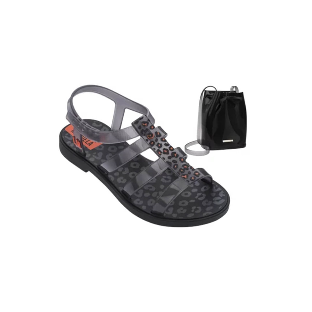 Sandália Grendene Larissa Manoela Trend Bag Preto/Fume Sandália Grendene Larissa Manoela Trend Bag Preto/Fume