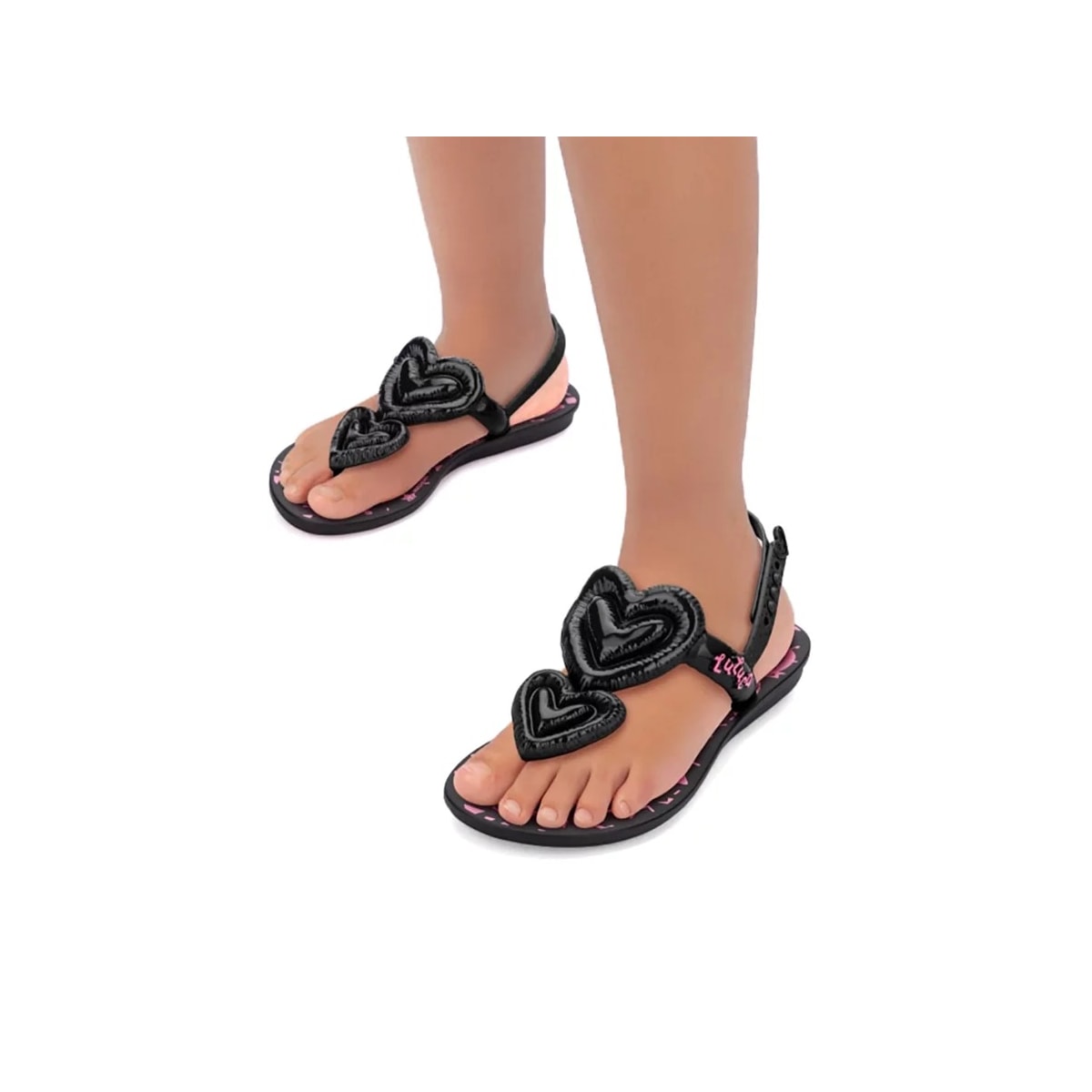 Sandália Grendene Luluca Bubble Bag 22744 Preto/Rosa Sandália Grendene Luluca Bubble Bag 22744 Preto/Rosa