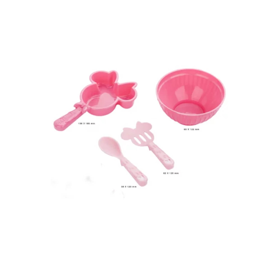 Sandália Grendene Minnie Little Chef Menina 22417 Rosa/Bege