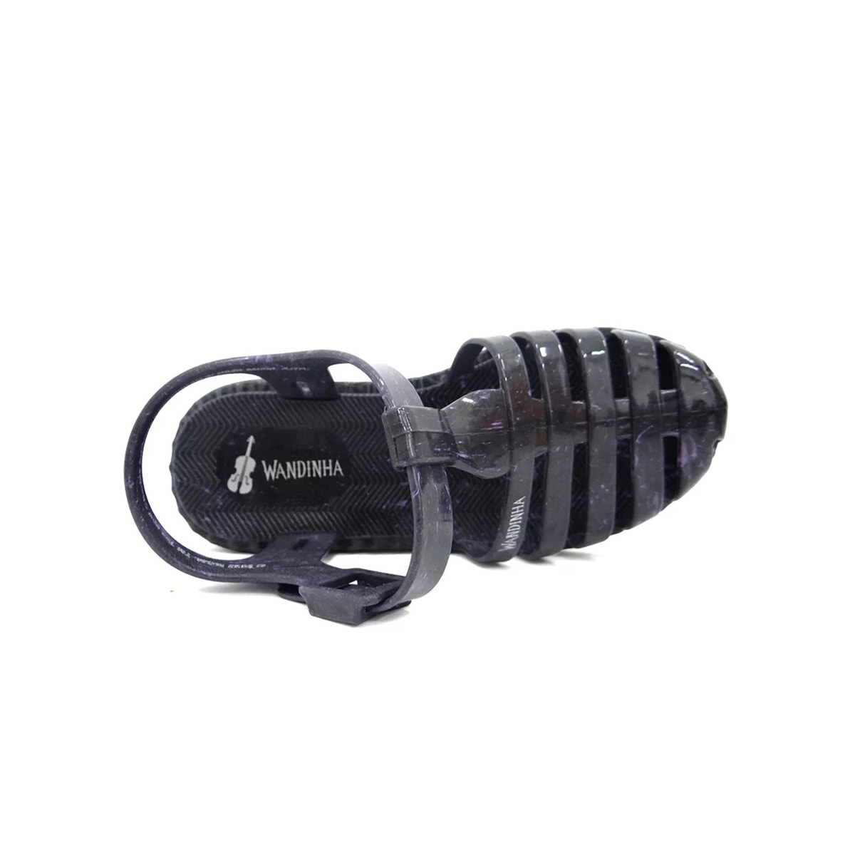 Sandália Grendene Wandinha Collection Infantil Preto/Lilas Sandália Grendene Wandinha Collection Infantil Preto/Lilas