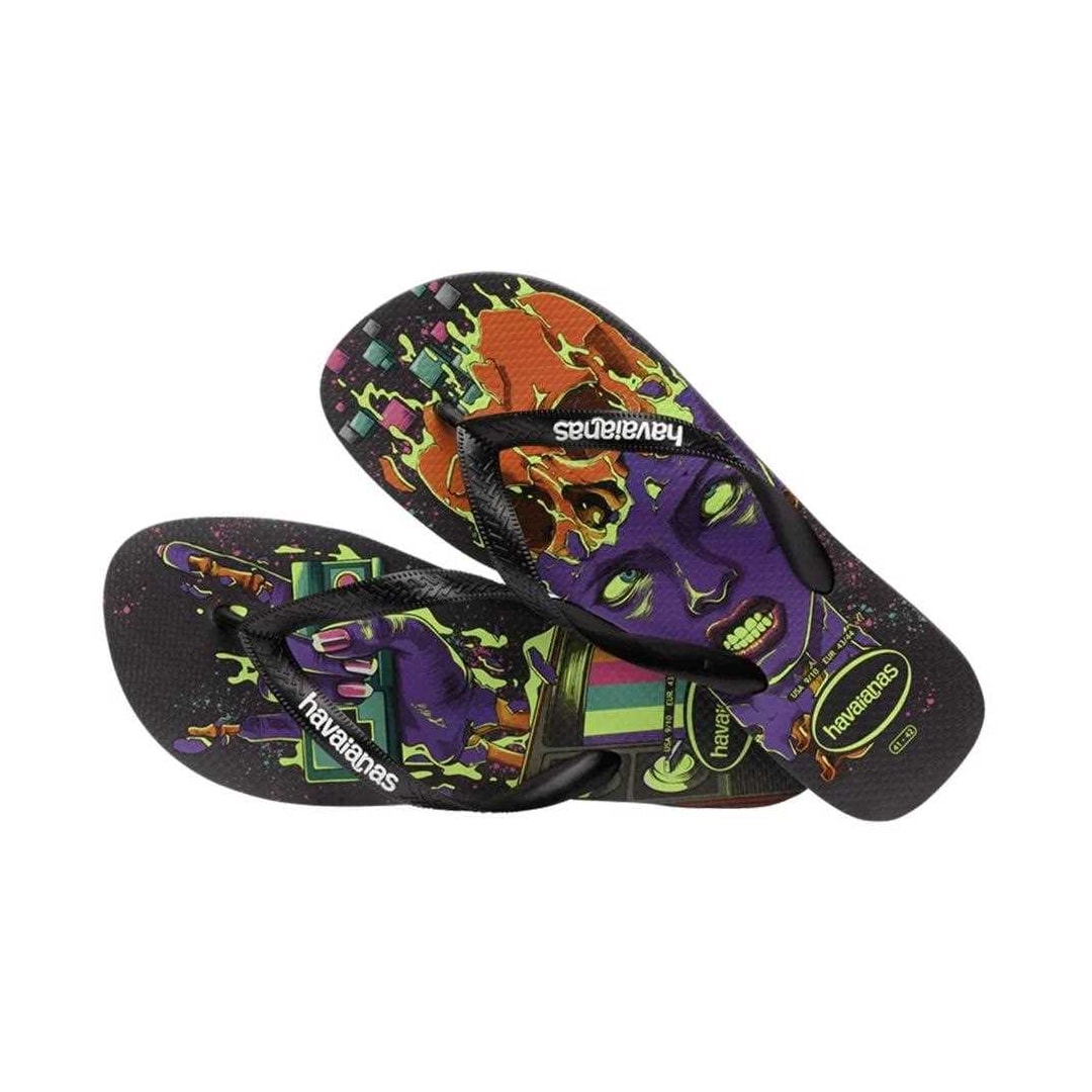 Sandália Havaianas Chinelo 4 Nite Novo Grafite/Preto