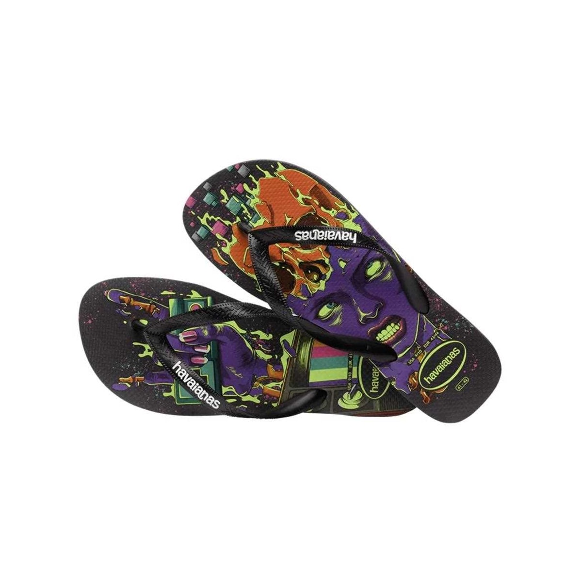 Sandália Havaianas Chinelo 4 Nite Novo Grafite/Preto