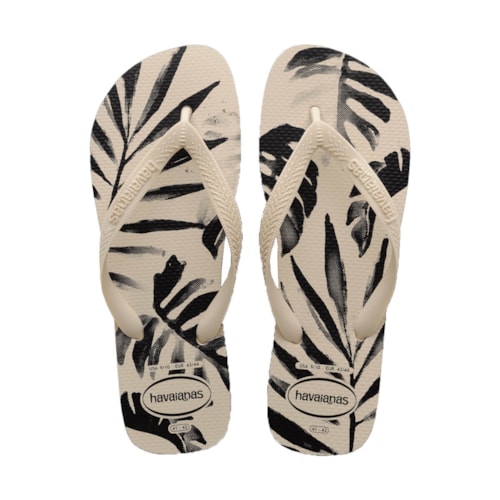 Sandalia Havaianas Chinelo Aloha Bege Palha