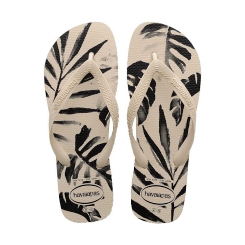 Sandália Havaianas Chinelo Aloha Bege Palha