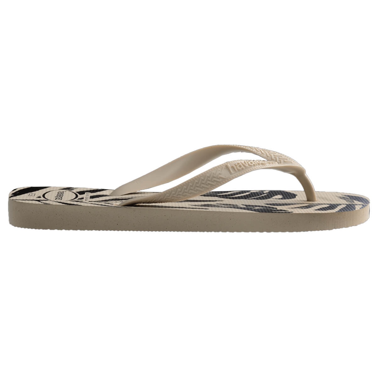 Sandália Havaianas Chinelo Aloha Bege Palha