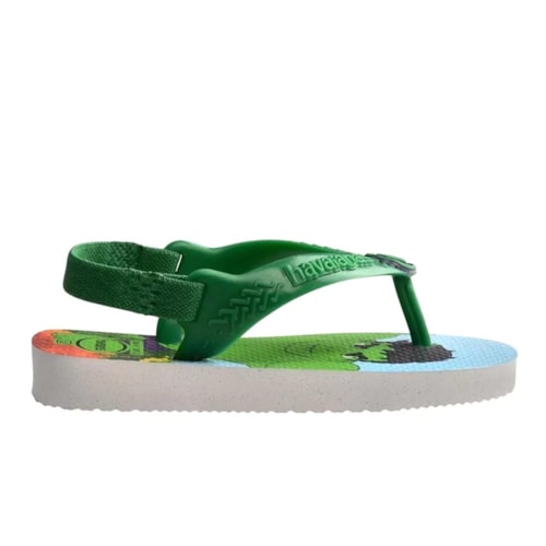 Sandalia Havaianas Chinelo Baby Marvel Branco