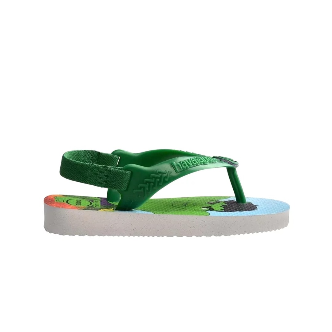 Sandália Havaianas Chinelo Baby Marvel Branco