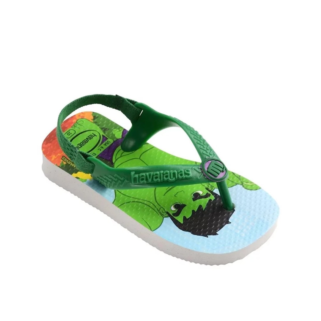 Sandália Havaianas Chinelo Baby Marvel Branco Sandália Havaianas Chinelo Baby Marvel Branco