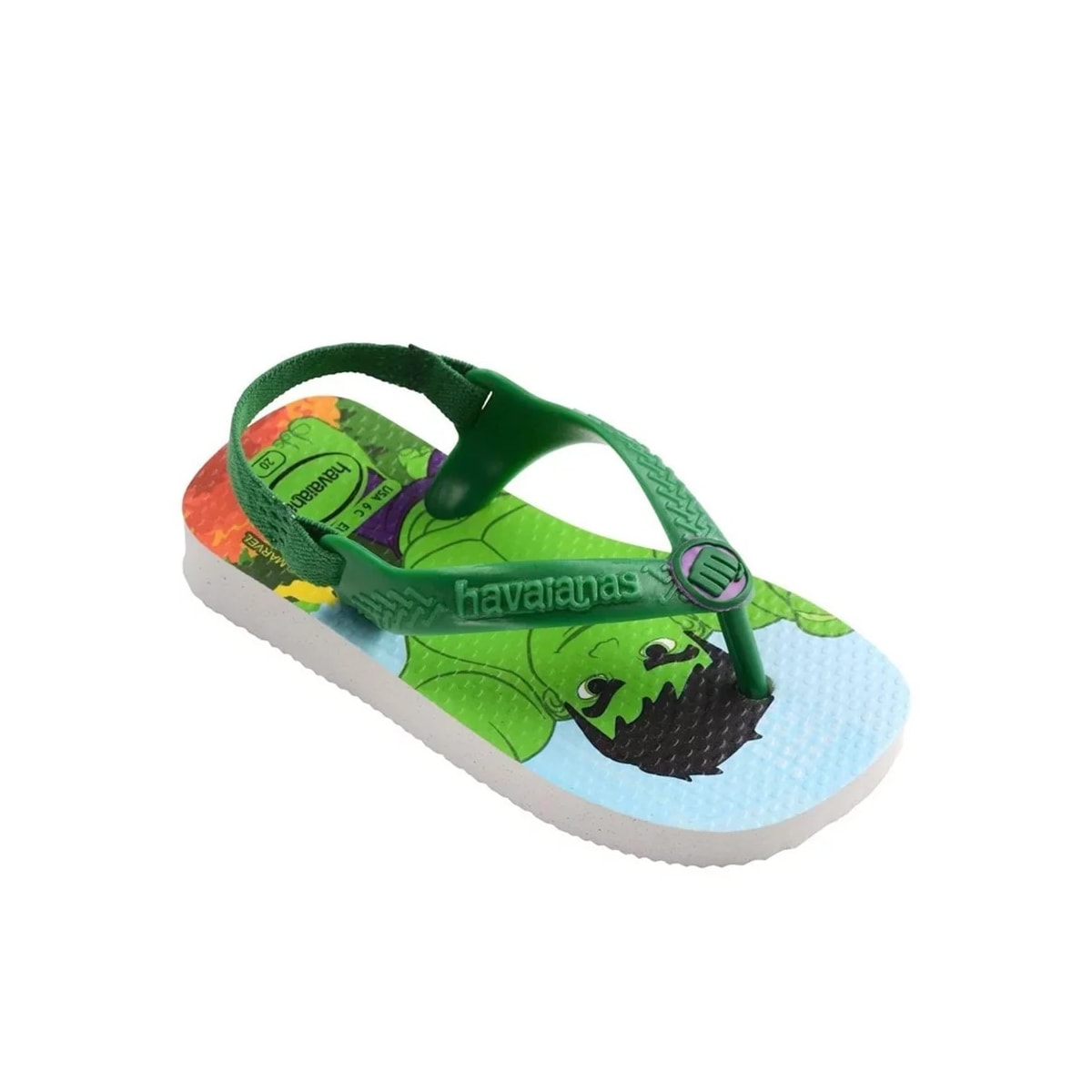Sandália Havaianas Chinelo Baby Marvel Branco