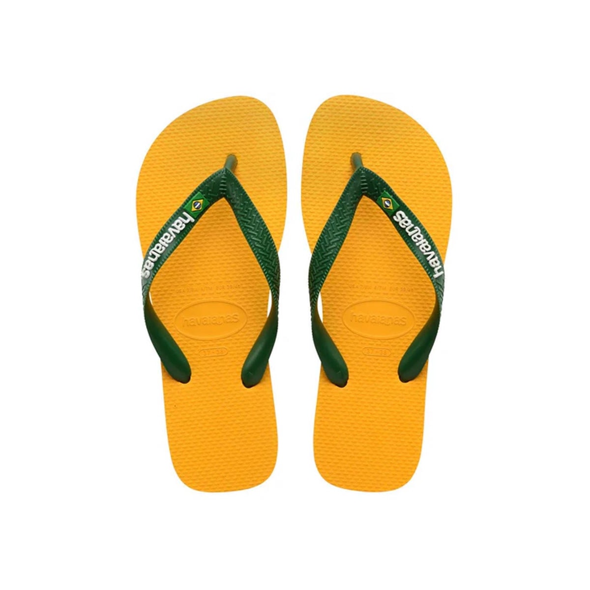Sandália Havaianas Chinelo Brasil Logo Fc Amarelo Sandália Havaianas Chinelo Brasil Logo Fc Amarelo