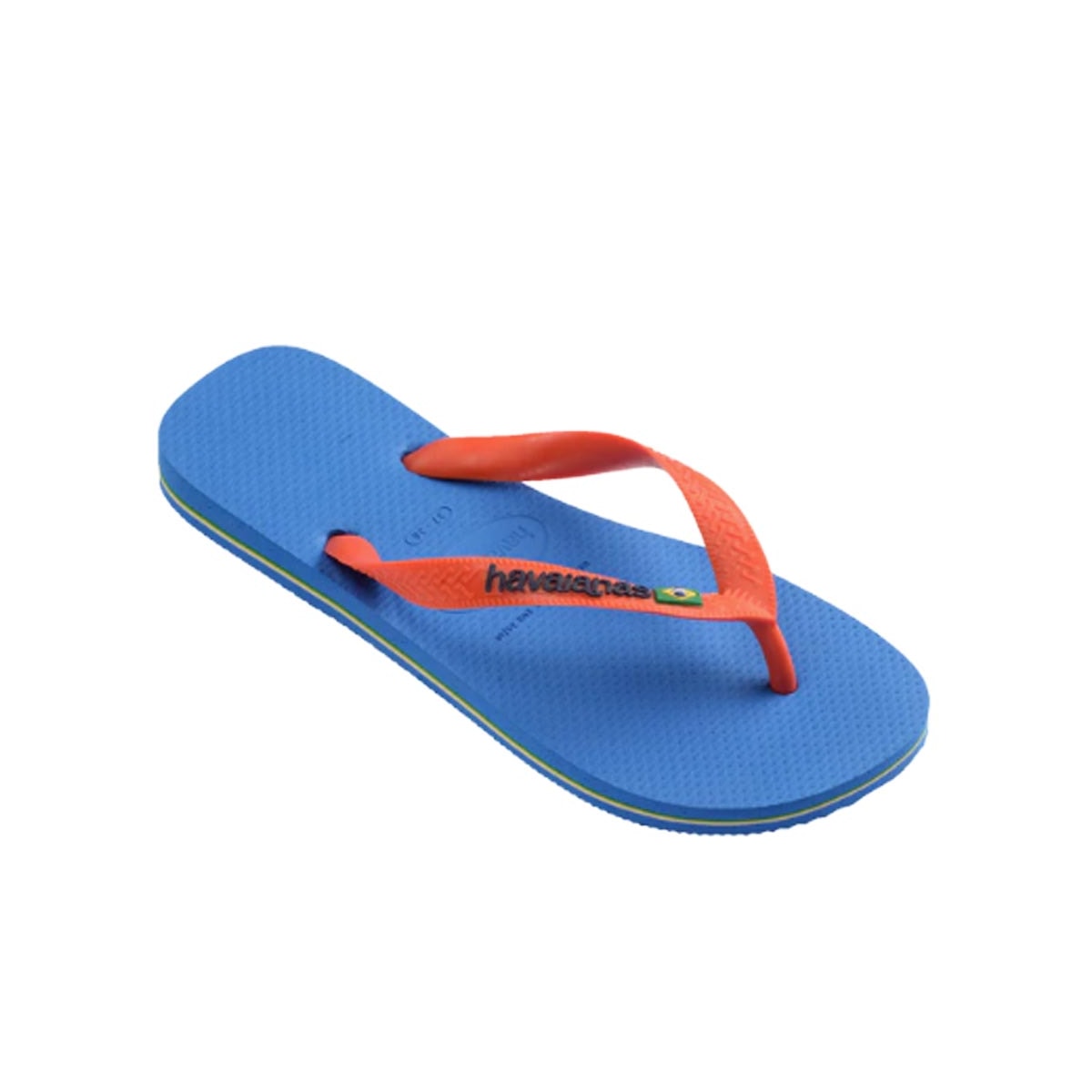 Sandália Havaianas Chinelo Brasil Logo Fc Azul/Laranja Sandália Havaianas Chinelo Brasil Logo Fc Azul/Laranja
