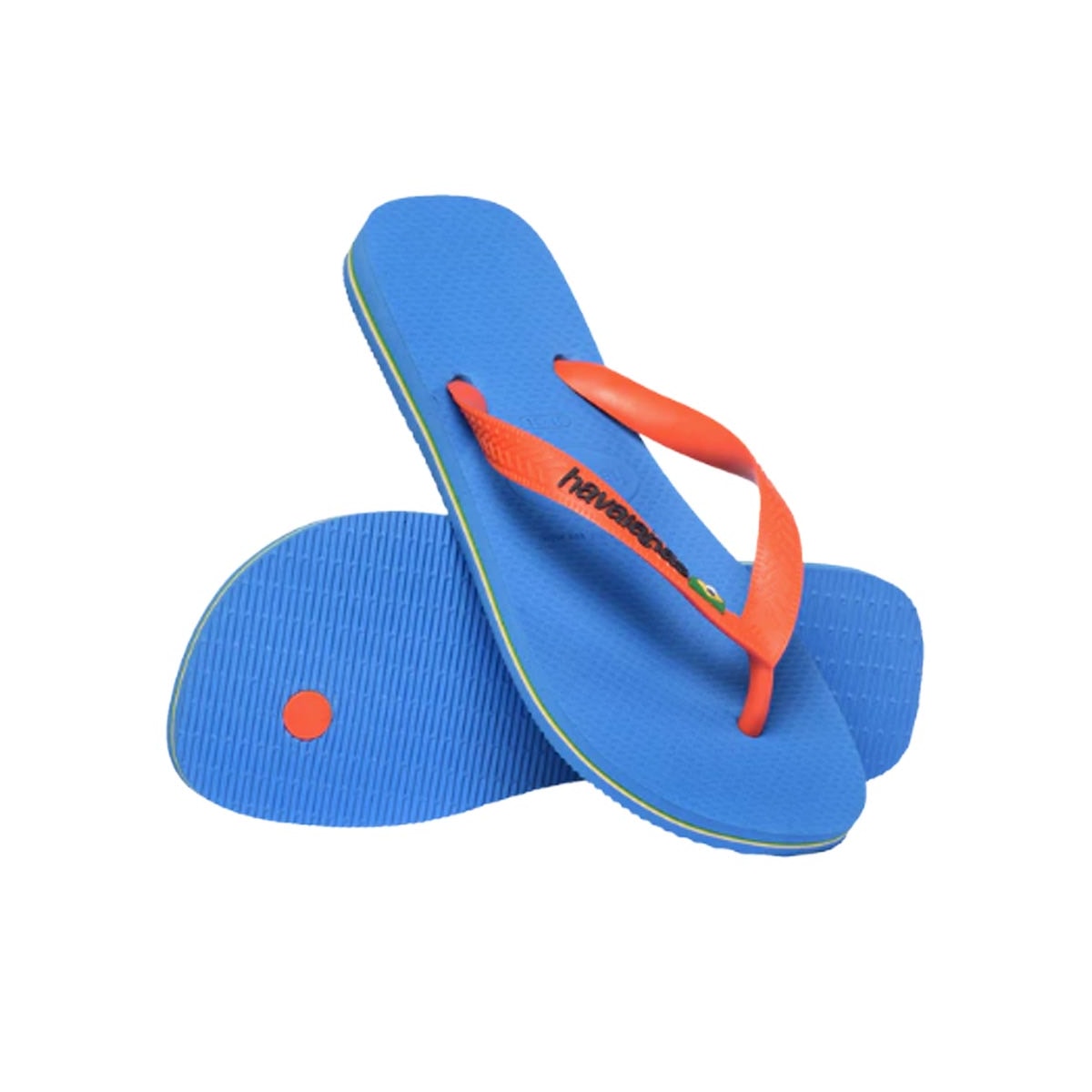 Sandália Havaianas Chinelo Brasil Logo Fc Azul/Laranja Sandália Havaianas Chinelo Brasil Logo Fc Azul/Laranja