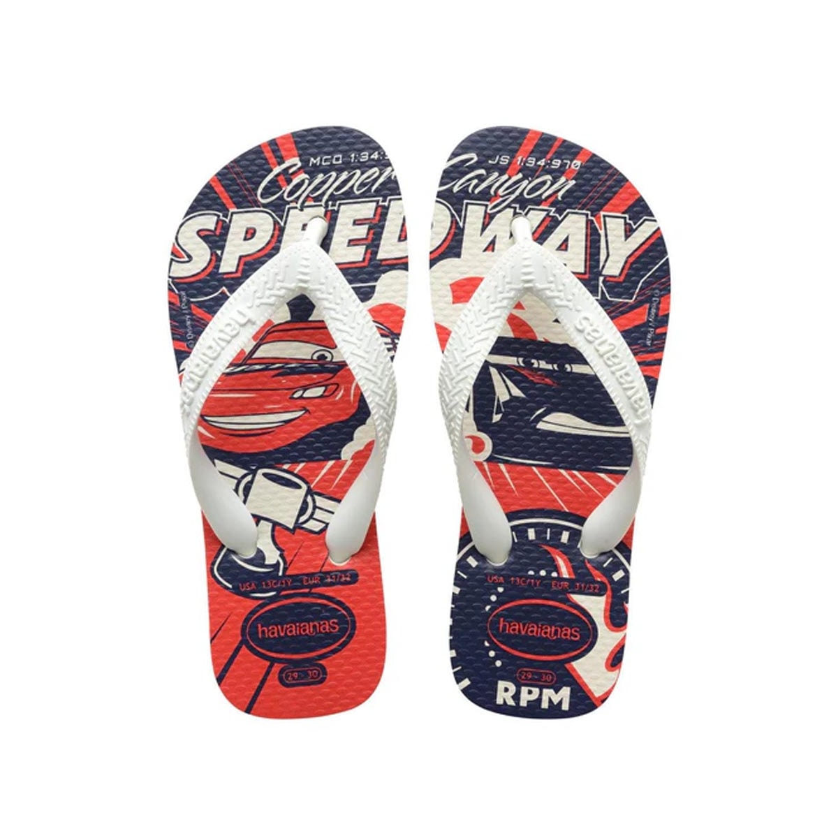 Sandalia Havaianas Chinelo Kids Cars Menino Branco Sandalia Havaianas Chinelo Kids Cars Menino Branco