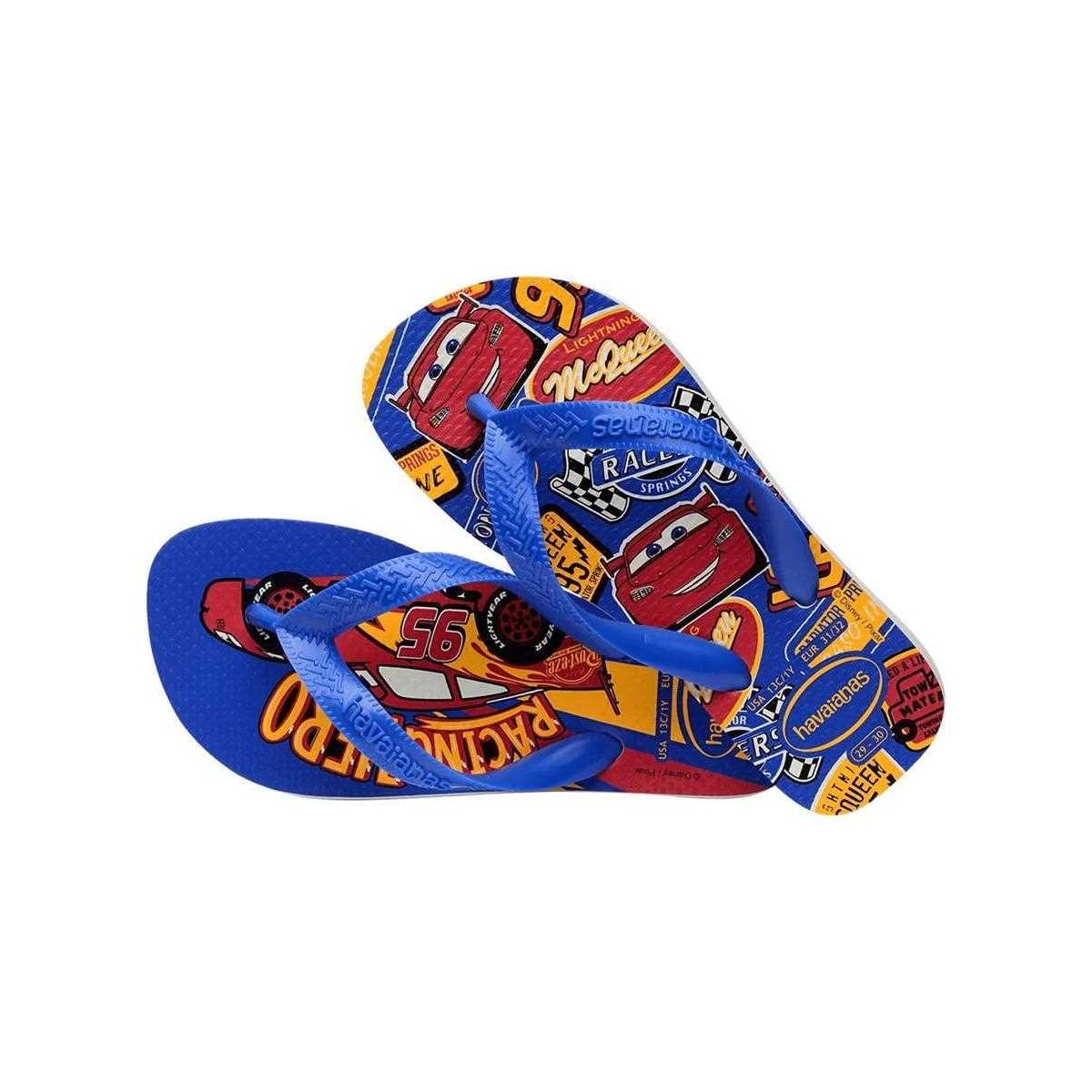 Sandália Havaianas Chinelo Kids Cars Menino Branco/Azul Estrela Sandália Havaianas Chinelo Kids Cars Menino Branco/Azul Estrela