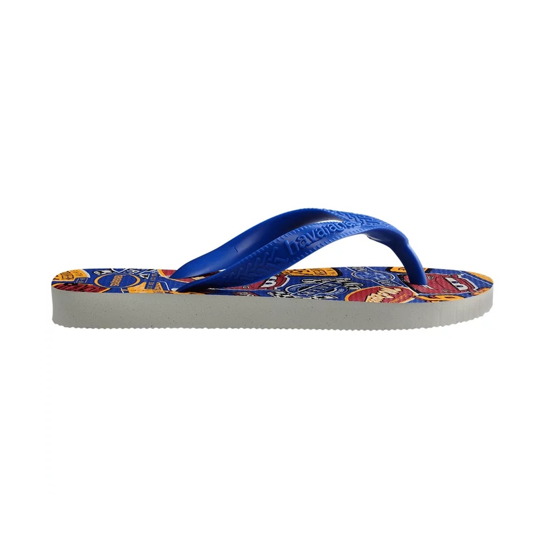 Sandália Havaianas Chinelo Kids Cars Menino Branco/Azul Estrela Sandália Havaianas Chinelo Kids Cars Menino Branco/Azul Estrela