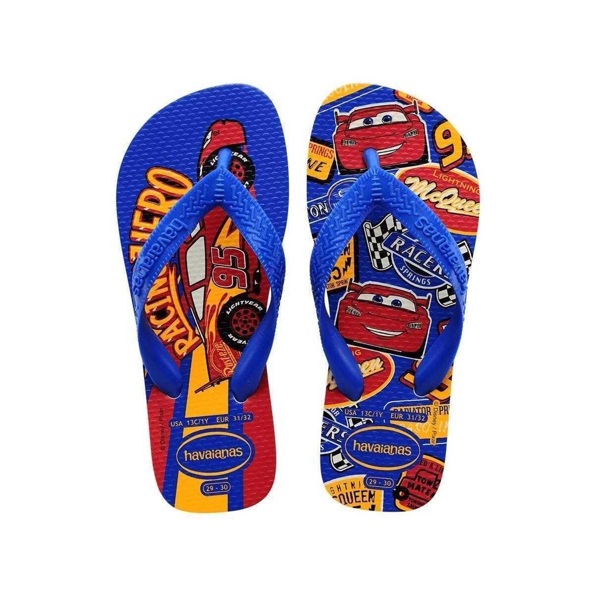 Sandália Havaianas Chinelo Kids Cars Menino Branco/Azul Estrela Sandália Havaianas Chinelo Kids Cars Menino Branco/Azul Estrela