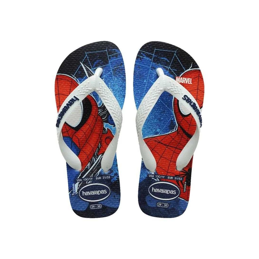 Sandália Havaianas Chinelo Kids Marvel II Branco/Branco