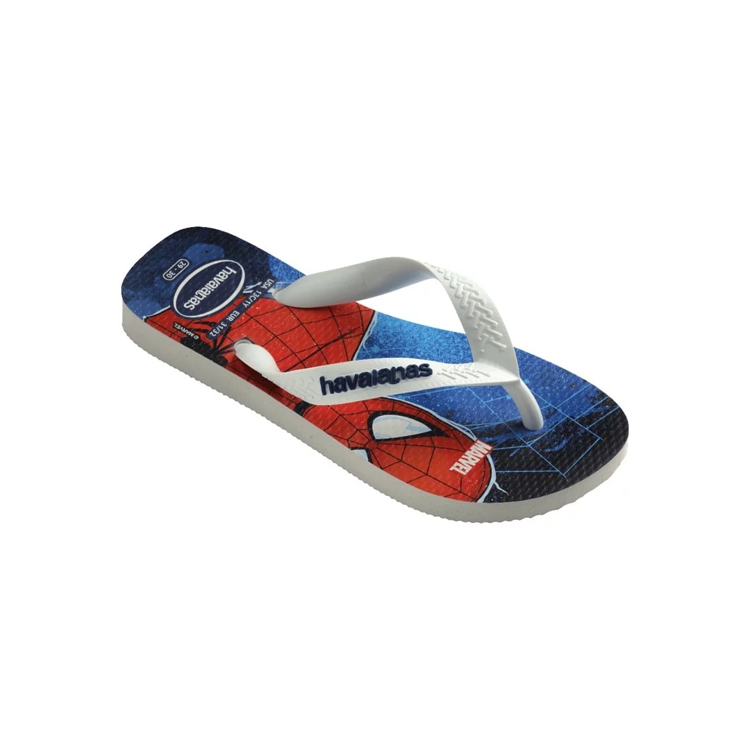 Sandália Havaianas Chinelo Kids Marvel II Branco/Branco Sandália Havaianas Chinelo Kids Marvel II Branco/Branco