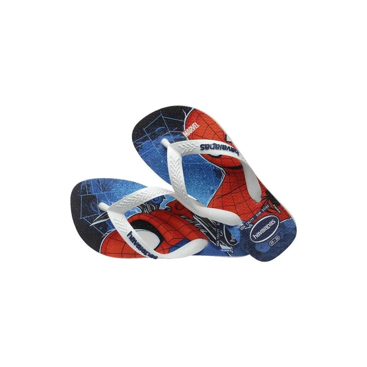 Sandália Havaianas Chinelo Kids Marvel II Branco/Branco