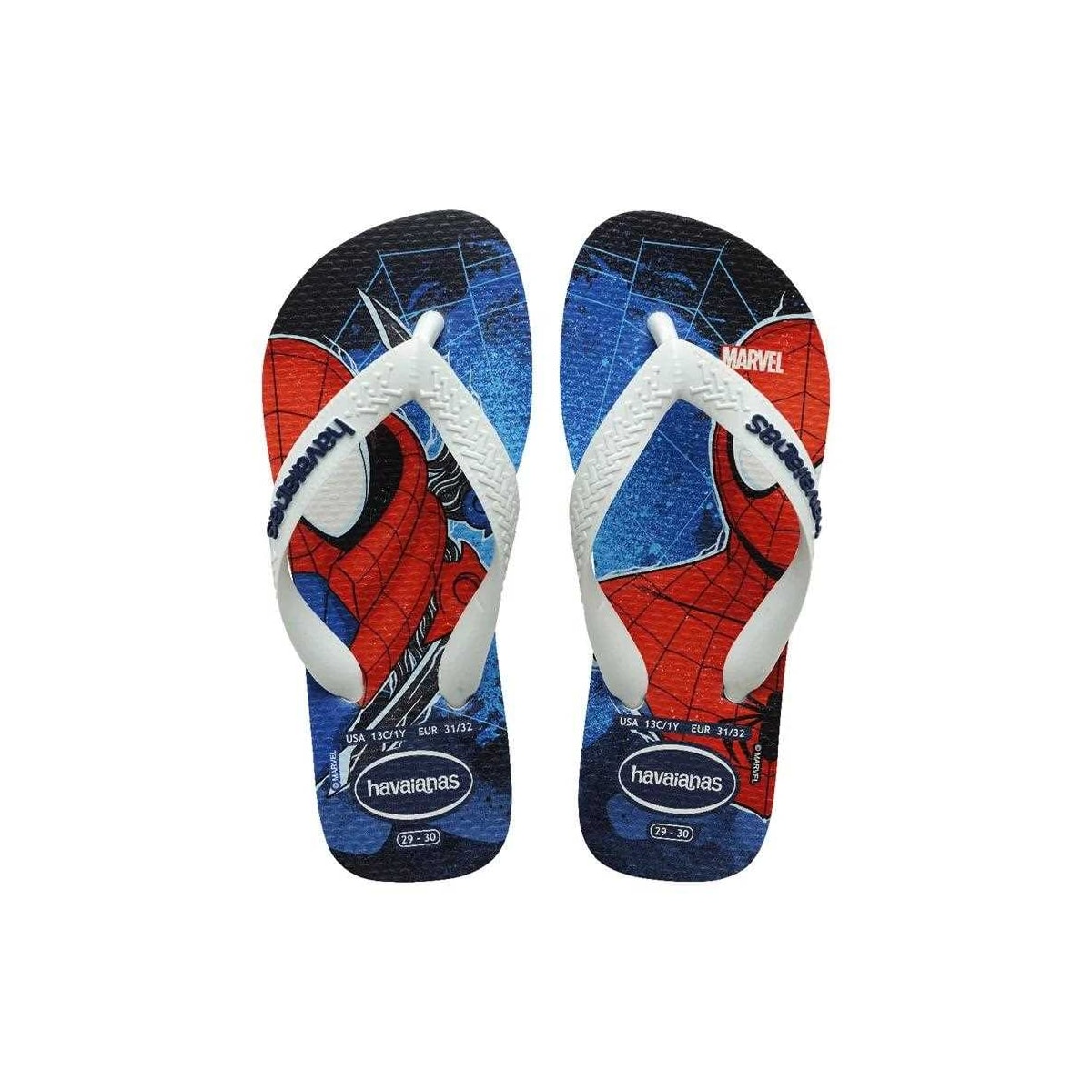 Sandália Havaianas Chinelo Kids Marvel II Branco/Branco Sandália Havaianas Chinelo Kids Marvel II Branco/Branco
