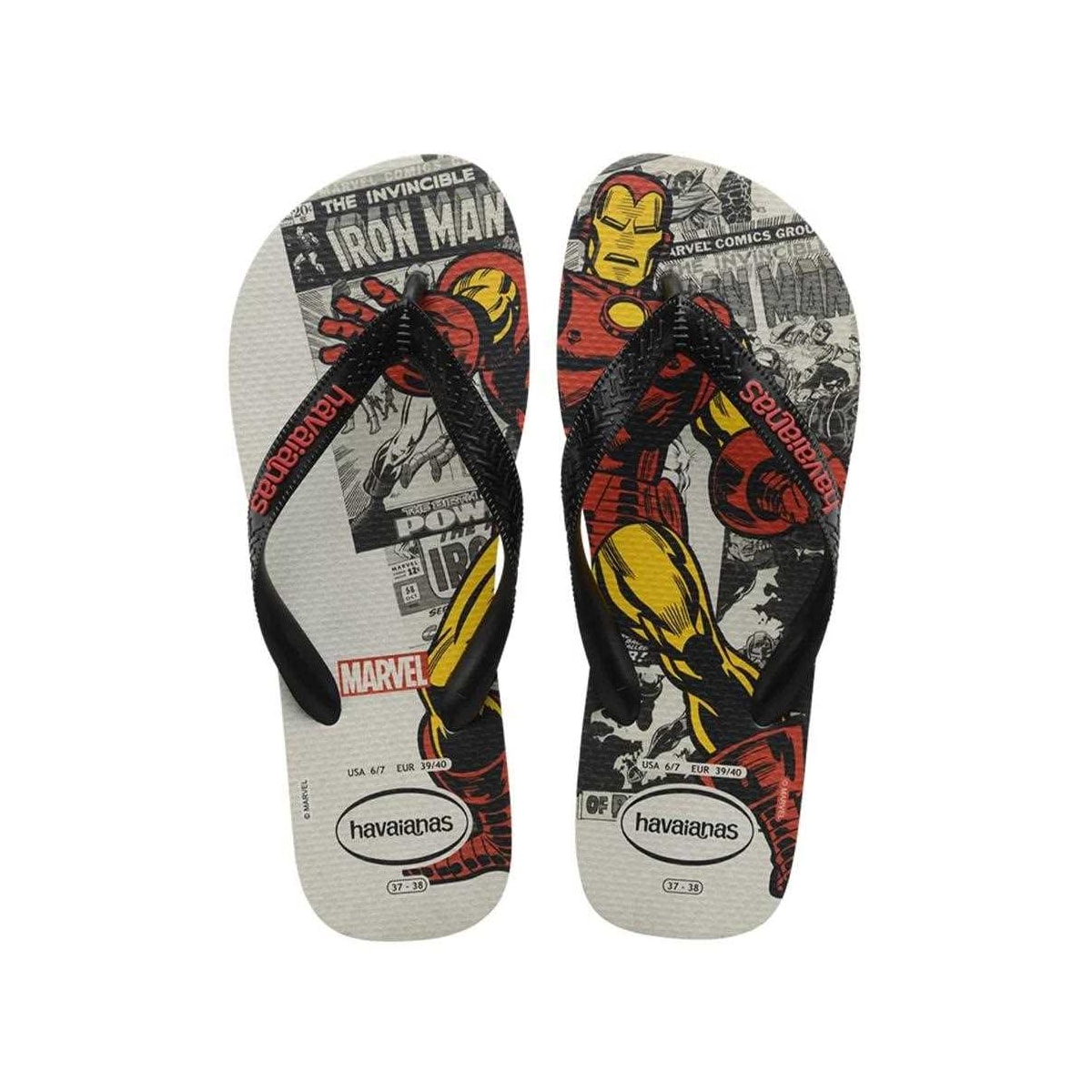 Sandália Havaianas Chinelo Kids Marvel II Cinza Gelo Sandália Havaianas Chinelo Kids Marvel II Cinza Gelo