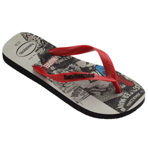 Sandalia Havaianas Chinelo Kids Marvel II Preto