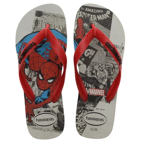 Sandalia Havaianas Chinelo Kids Marvel II Preto