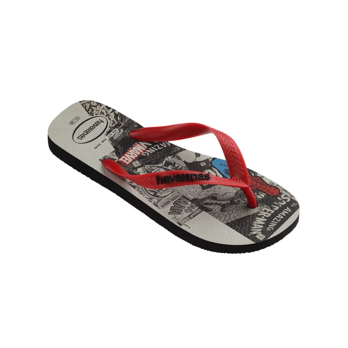 Sandália Havaianas Chinelo Kids Marvel II Preto
