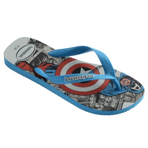 Sandalia Havaianas Chinelo Kids Marvel II Turquesa