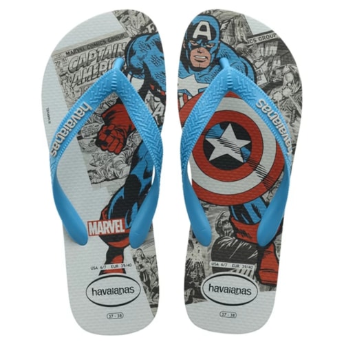 Sandalia Havaianas Chinelo Kids Marvel II Turquesa