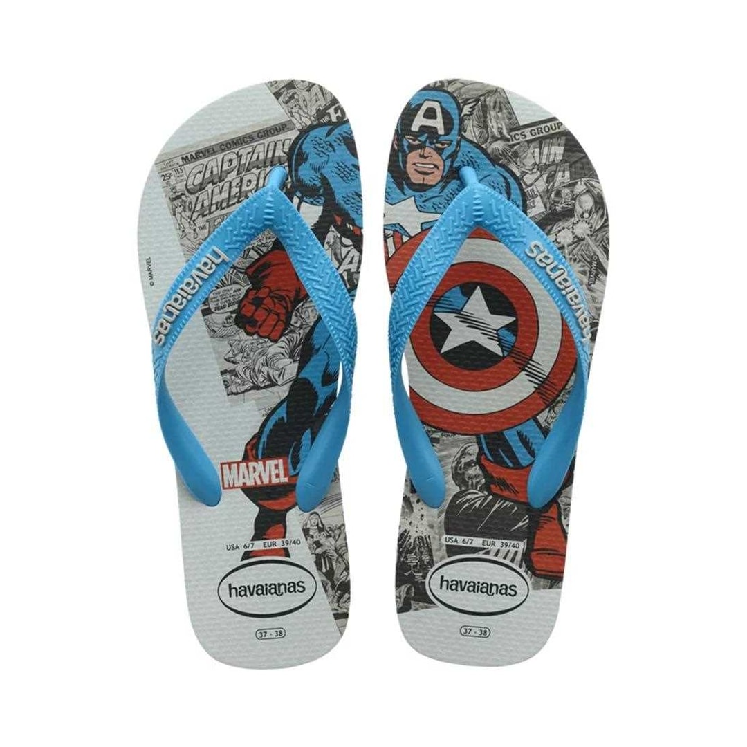 Sandália Havaianas Chinelo Kids Marvel II Turquesa