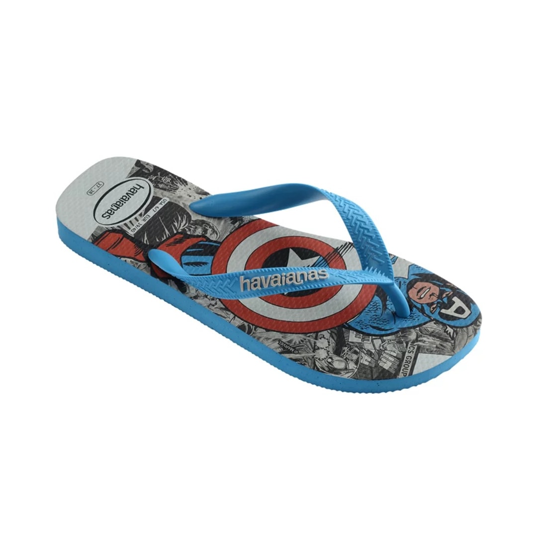 Sandália Havaianas Chinelo Kids Marvel II Turquesa