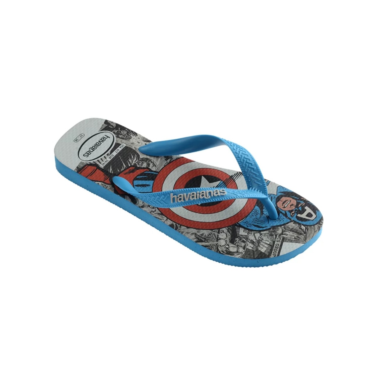 Sandália Havaianas Chinelo Kids Marvel II Turquesa