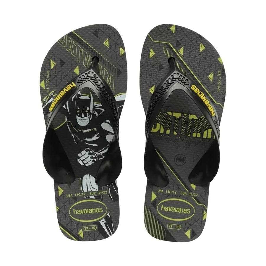 Sandália Havaianas Chinelo Kids Max Herois Preto/Amarelo
