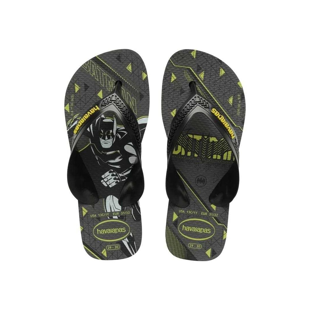 Sandália Havaianas Chinelo Kids Max Herois Preto/Amarelo Sandália Havaianas Chinelo Kids Max Herois Preto/Amarelo
