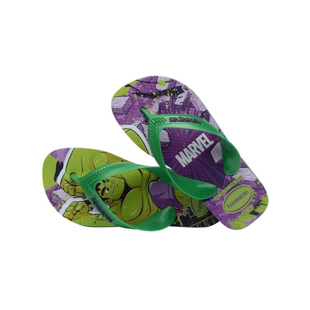 Sandália Havaianas Chinelo Kids Max Marvel Verde Patria Sandália Havaianas Chinelo Kids Max Marvel Verde Patria