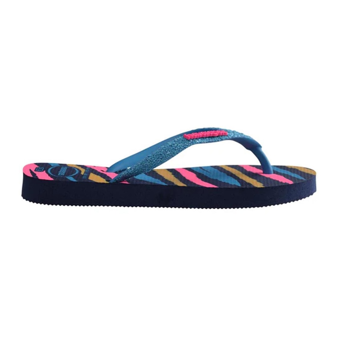 Sandália Havaianas Chinelo Kids Menina Glitter Ii Marinho/Turquesa