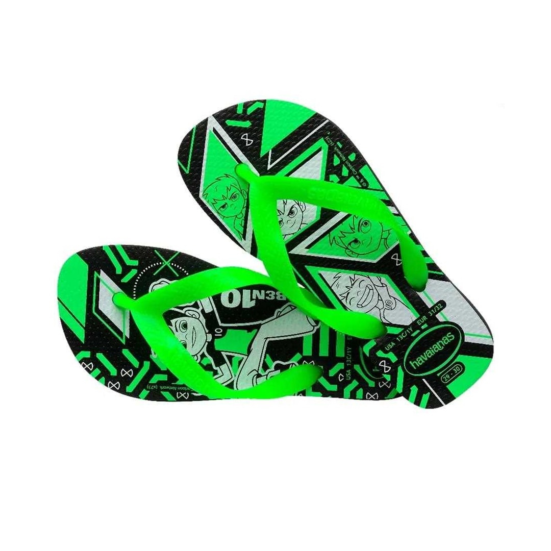 Sandália Havaianas Chinelo Kids Menino Ben 10 Preto/Verde Sandália Havaianas Chinelo Kids Menino Ben 10 Preto/Verde