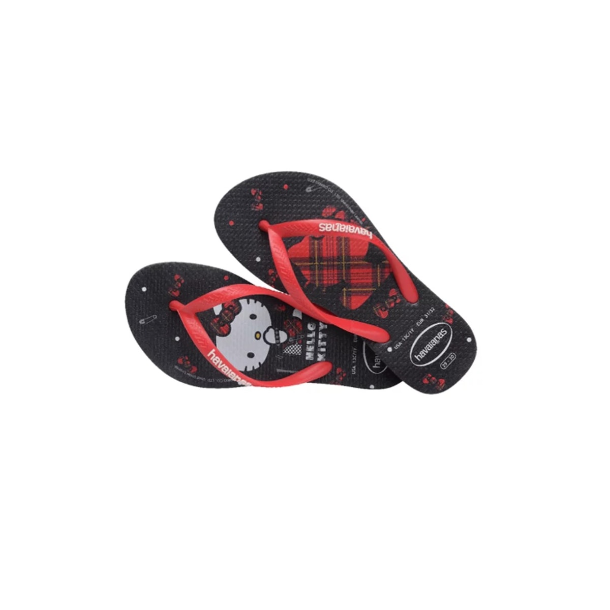 Sandália Havaianas Chinelo Kids Slim Hello Kitty Preto Sandália Havaianas Chinelo Kids Slim Hello Kitty Preto