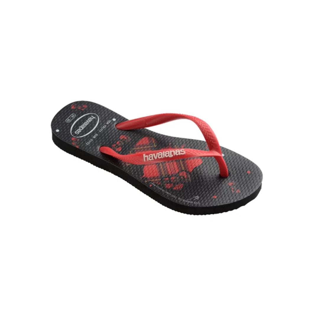 Sandália Havaianas Chinelo Kids Slim Hello Kitty Preto