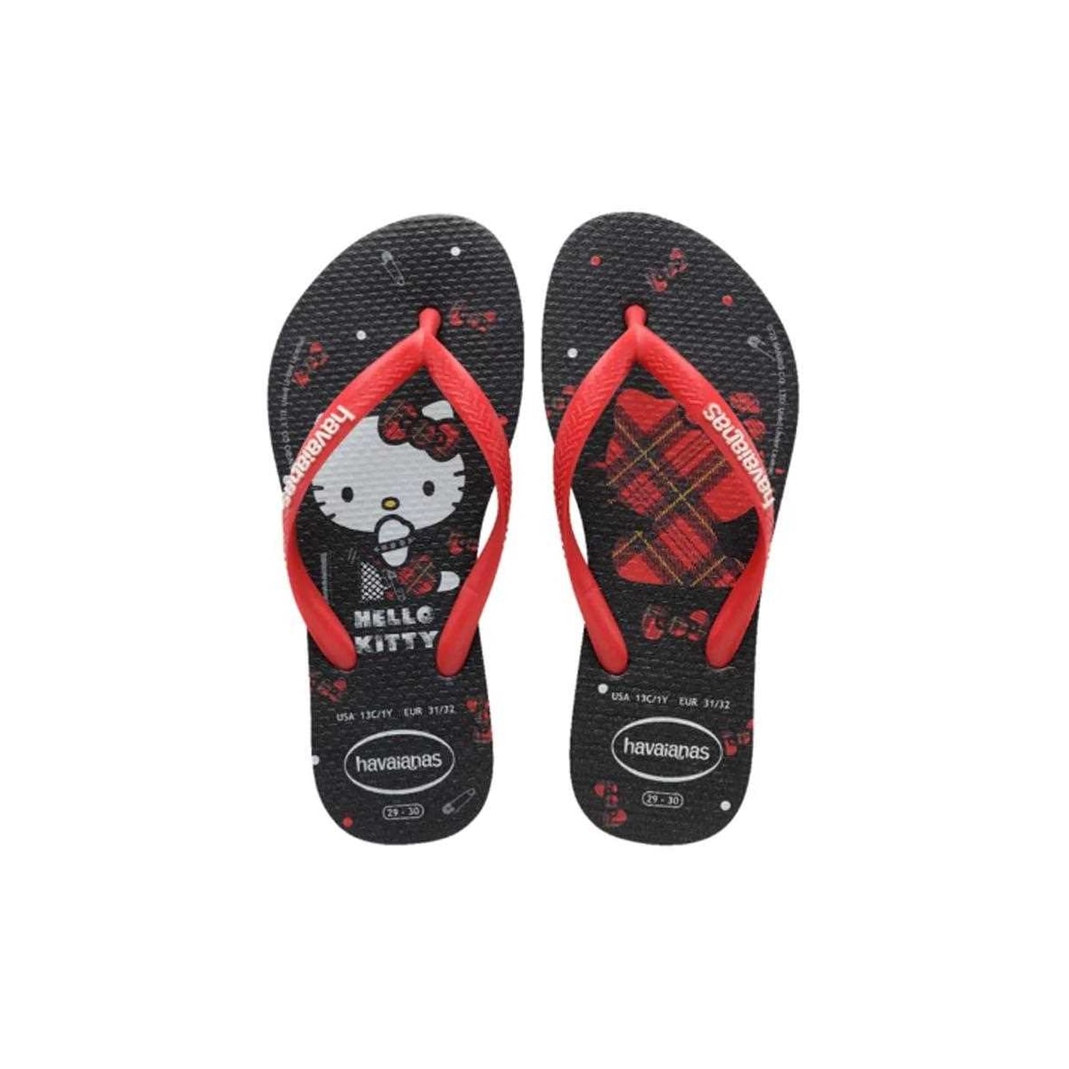 Sandália Havaianas Chinelo Kids Slim Hello Kitty Preto Sandália Havaianas Chinelo Kids Slim Hello Kitty Preto
