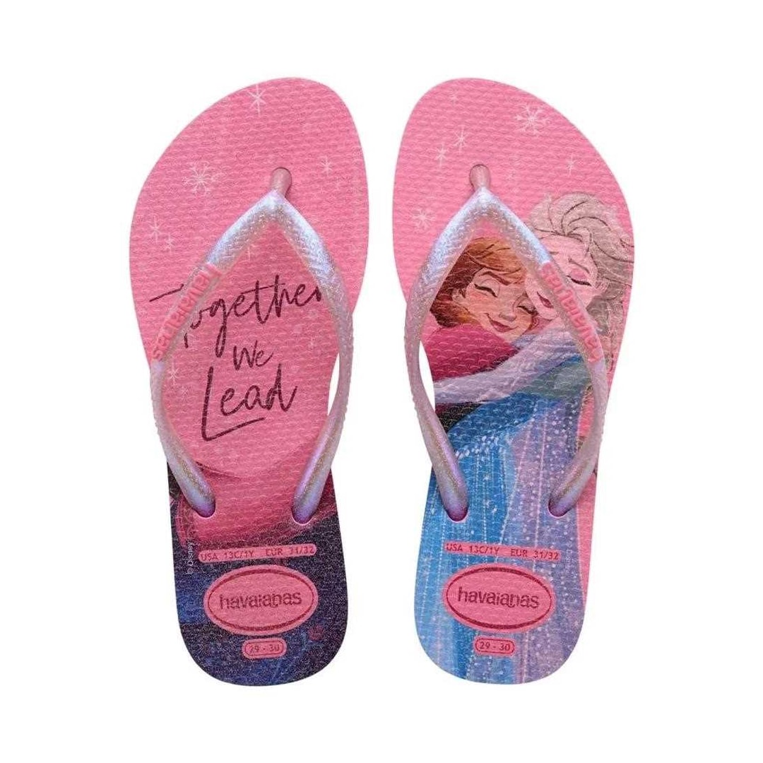 Sandália Havaianas Chinelo Kids Slim Princess Pink Lemonade